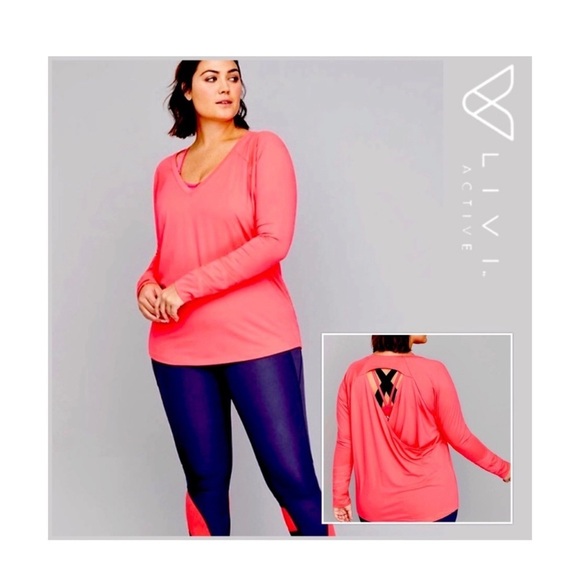 Lane Bryant Tops - LANE BRYANT LIVI Hot Pink Athletic Top